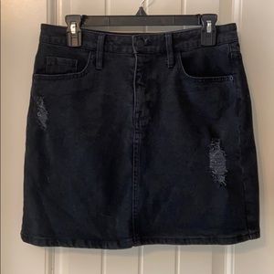 Black Jean Skirt